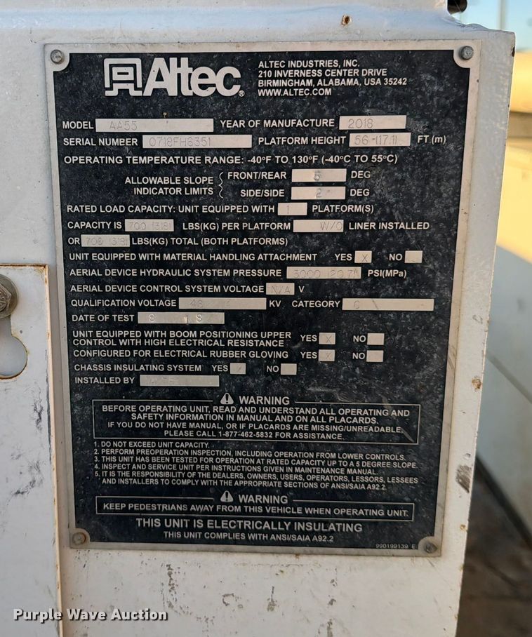 image for item ED4990 2019 Freightliner Business Class M2 bucket truck