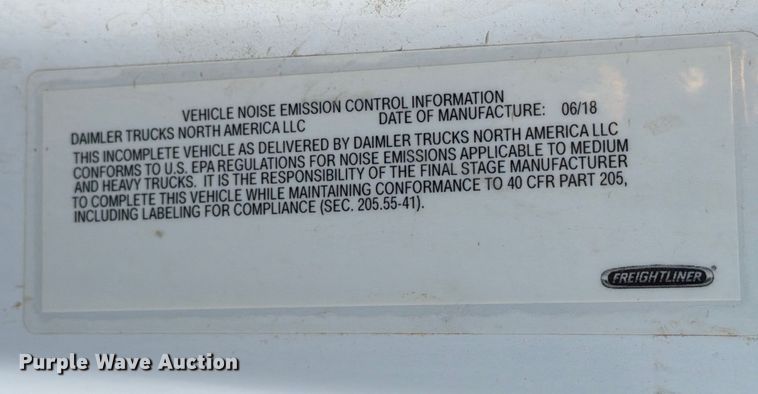 image for item ED4990 2019 Freightliner Business Class M2 bucket truck