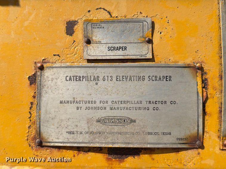image for item ED4998 1972 Caterpillar 613 elevating scraper