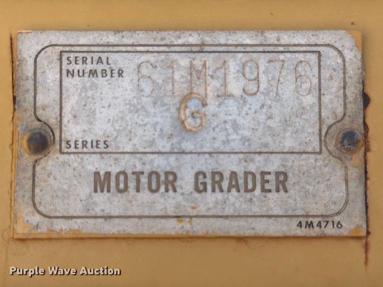 image for item ED4999 1974 Caterpillar 12G motor grader