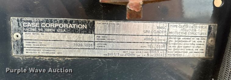 image for item EE4276 2001 Case 1845C skid steer loader