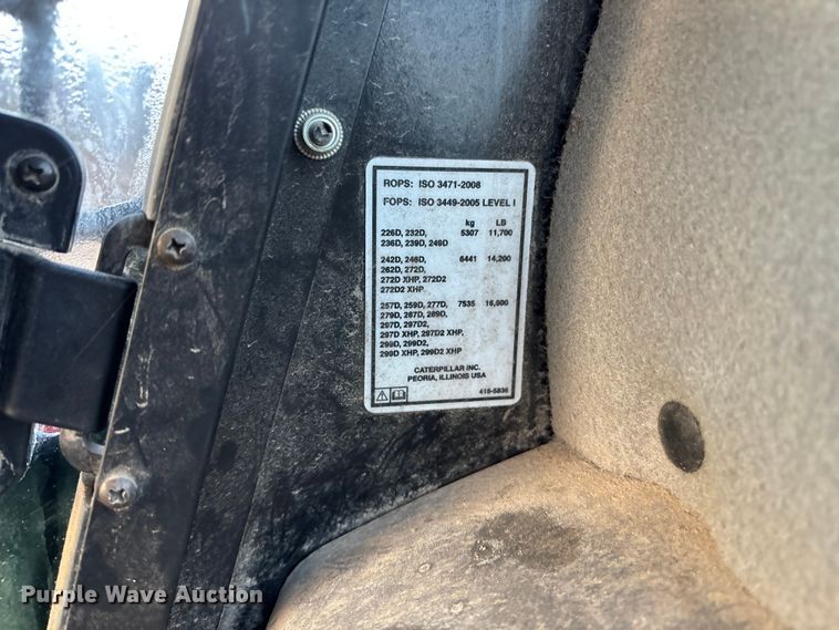 image for item EE4280 2016 Caterpillar 239D tracked skid steer loader