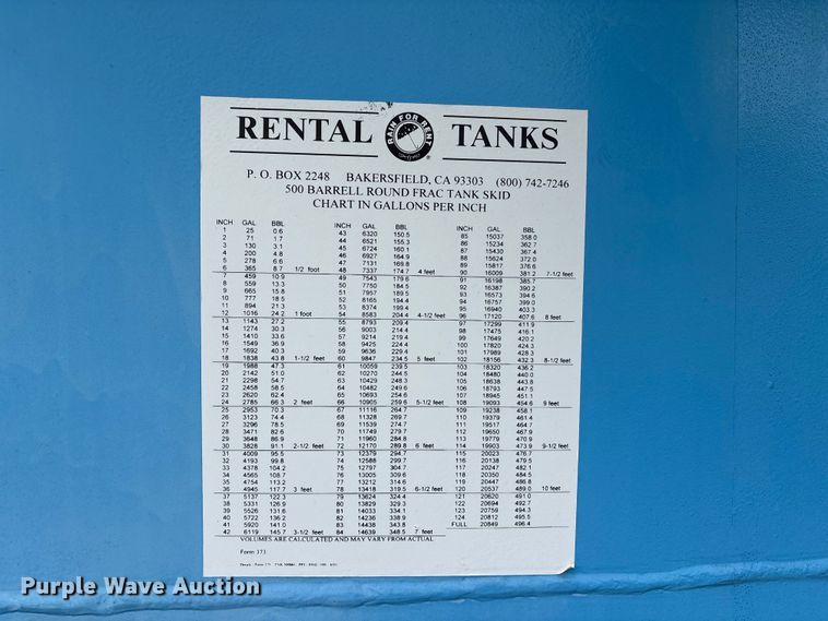 image for item EE4292 Frac storage tank