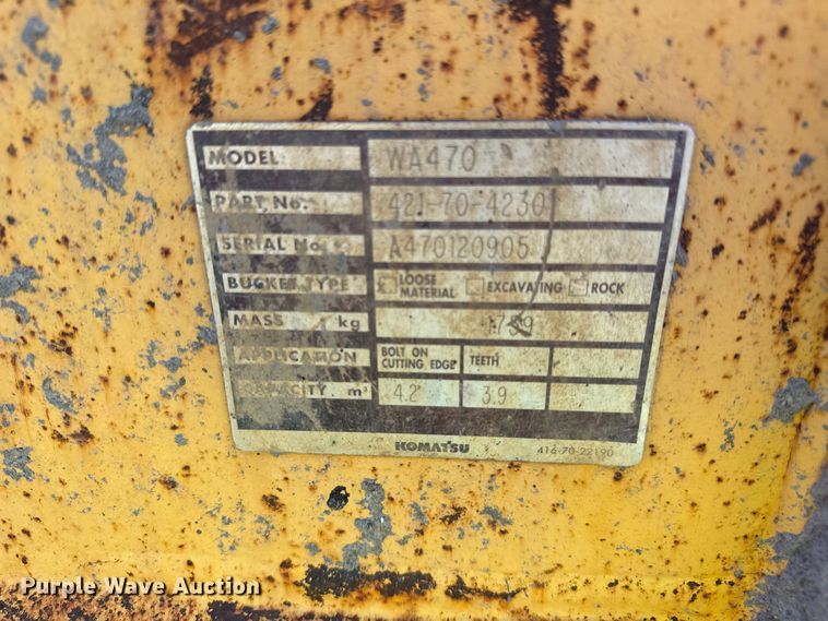 image for item EF2275 2013 Komatsu WA470-7 wheel loader