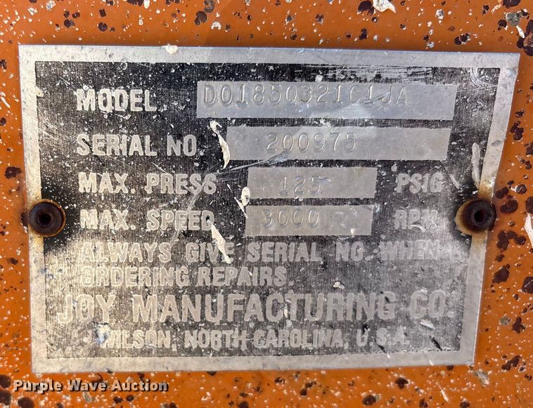 image for item EF6150 Joy manufacturing D01850321C1JA air compressor