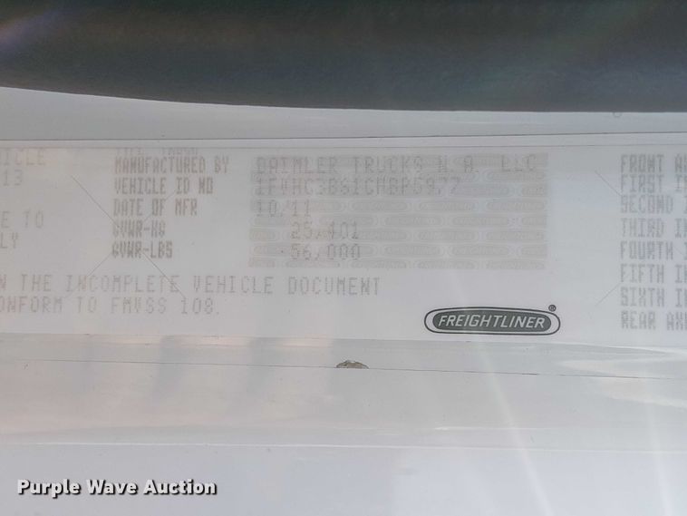 image for item EG1671 2012 Freightliner Business Class M2 Crew Cab crane truck