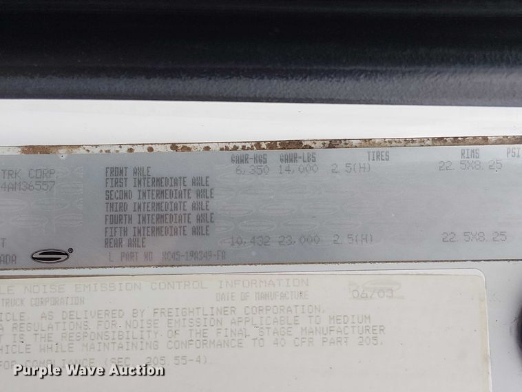 image for item EG1687 2004 Sterling Acterra bucket truck