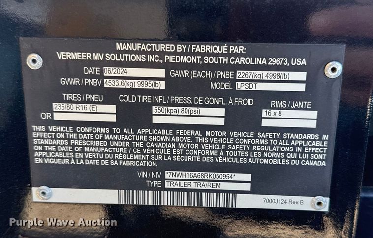 image for item EG1717 2024 Vermeer LP573SDT vacuum excavator