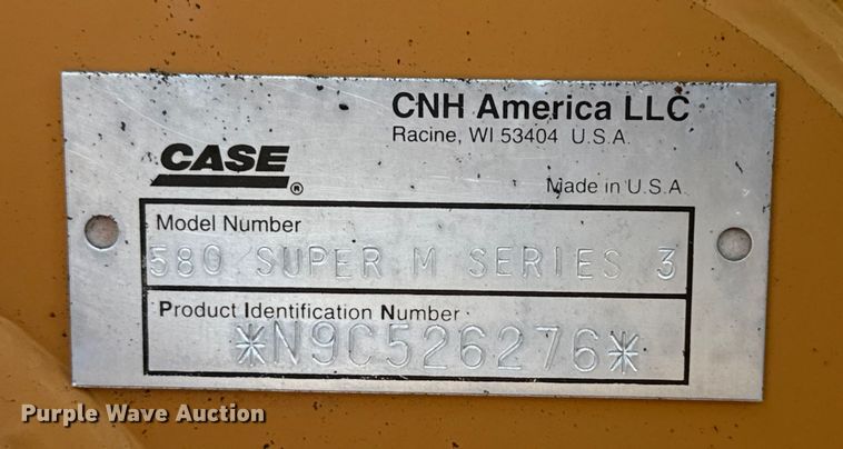 image for item EG1719 2010 Case 580 Super M Series III backhoe