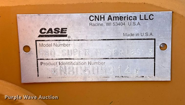 image for item EG1721 2008 Case 580 Super M Series III backhoe