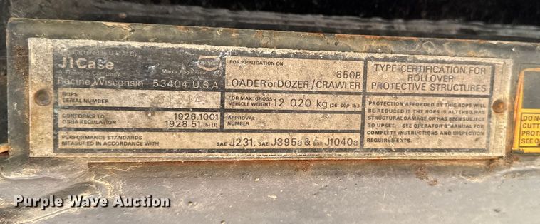 image for item EM2497 1981 Case 850B dozer