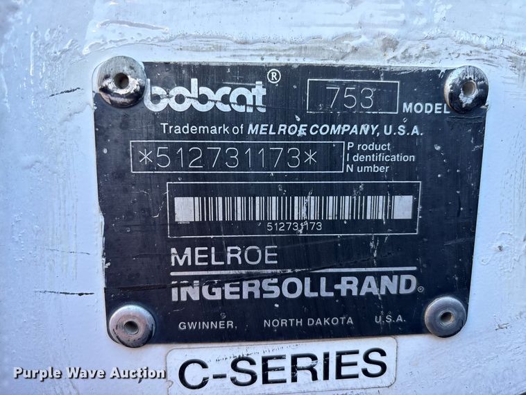 image for item EM6143 1997 Bobcat 753 skid steer loader