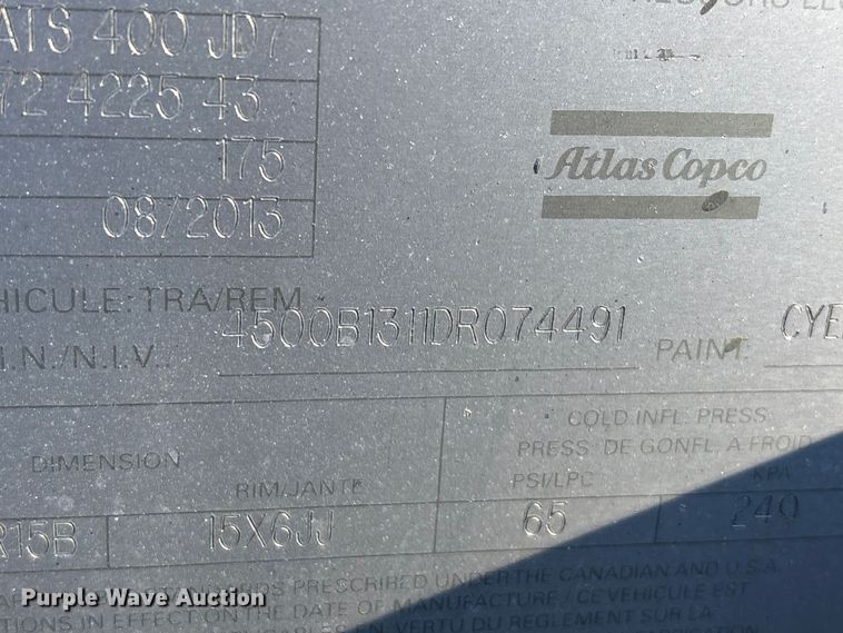 image for item EM6144 Atlas Copco XATS400 JD7 air compressor