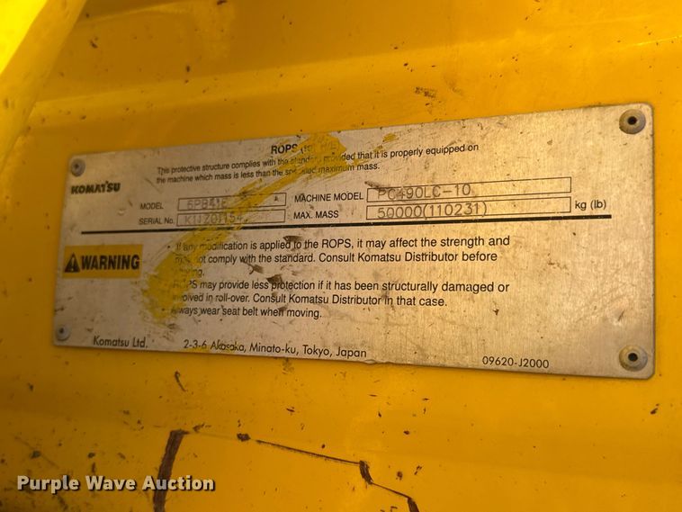 image for item EM8464 2012 Komatsu PC490LC-10 excavator