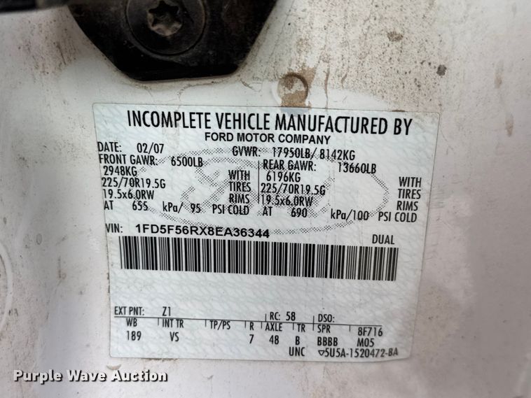 image for item EM8489 2008 Ford F550 Super Duty XL utility / service truck