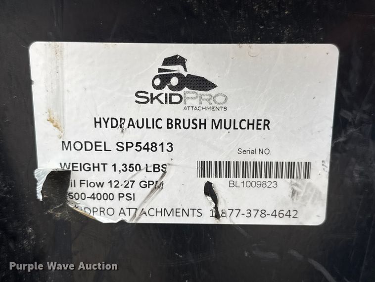 image for item EM8495 SkidPro SP54813 skid steer mulcher