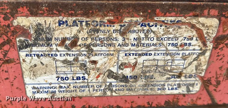 image for item EN0630 1995 SkyJack SJ-4626 scissor lift