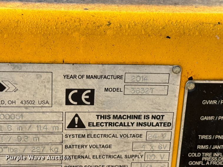 image for item EN0644 2014 Haulotte 3632T boom lift