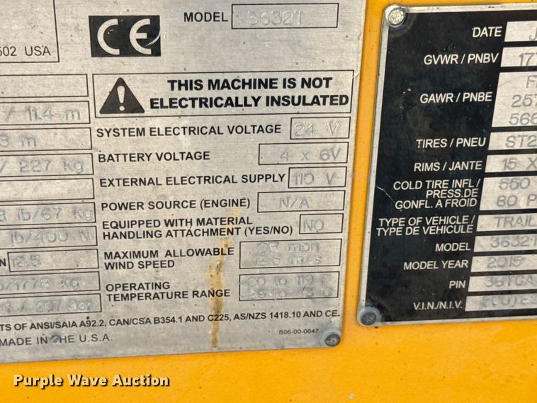 image for item EN0648 2015 Haulotte 3632T boom lift