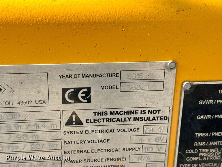 image for item EN0648 2015 Haulotte 3632T boom lift