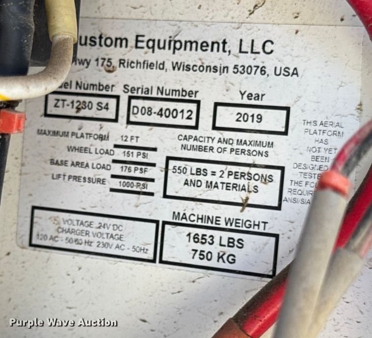 image for item EN0650 2019 Hy-Brid ZT-1230 scissor lift