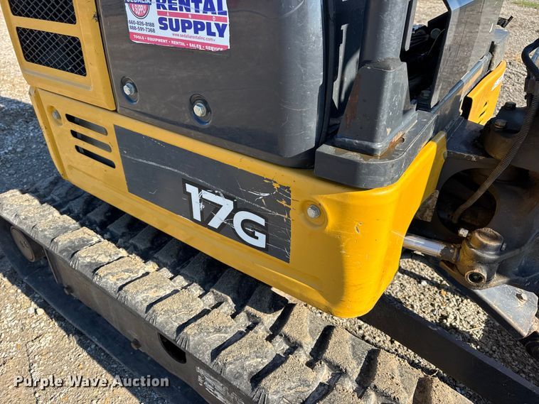 image for item EN0654 2019 John Deere 17G mini excavator