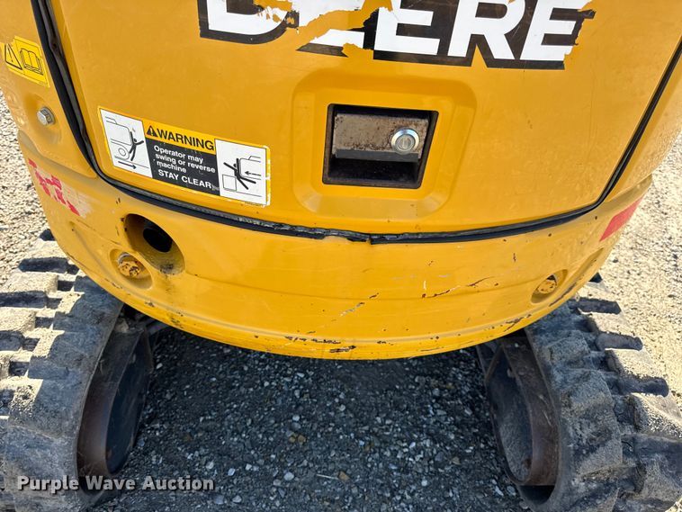 image for item EN0654 2019 John Deere 17G mini excavator