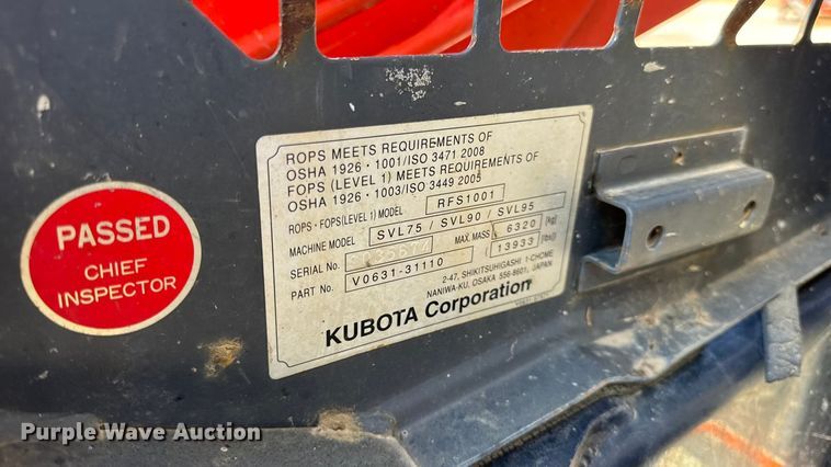 image for item EN0657 Kubota SVL75-2 tracked skid steer loader