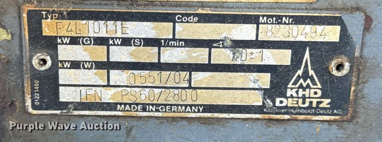 image for item EN0681 Ingersoll Rand P-175C-W-D air compressor