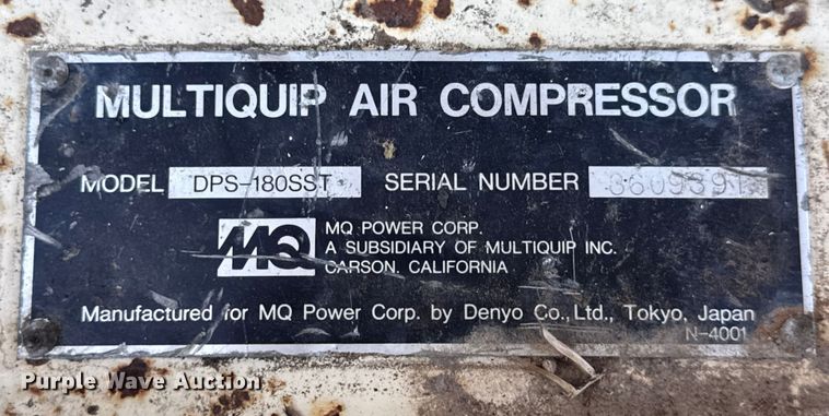 image for item EN0682 MultiQuip DPS-180SST air compressor
