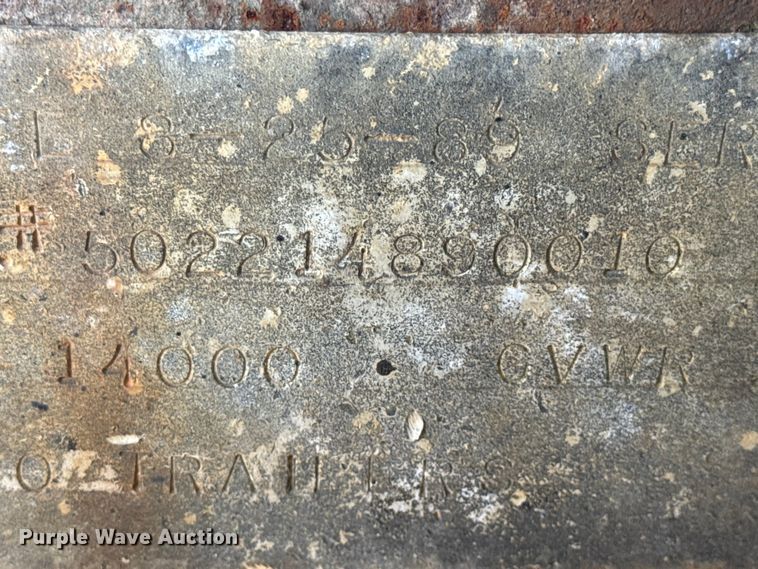 image for item EN0684 1989 Miko Trailers Series 50 equipment trailer