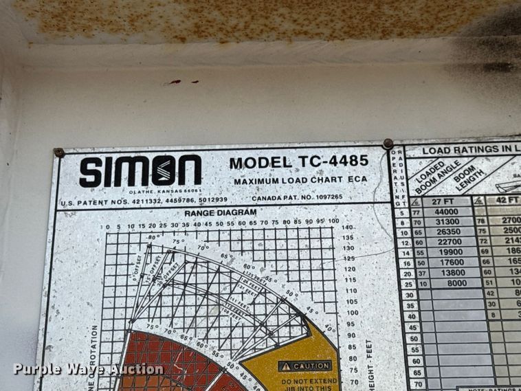 image for item EN0706 1986 Ford L9000 crane truck