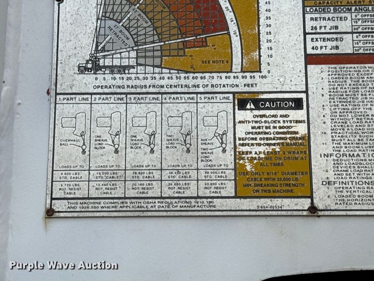 image for item EN0706 1986 Ford L9000 crane truck