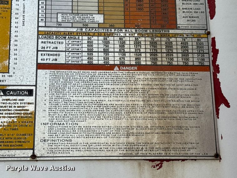 image for item EN0706 1986 Ford L9000 crane truck