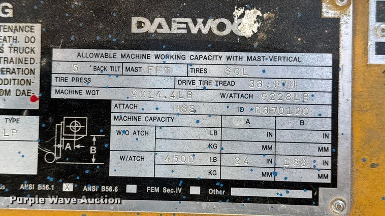 image for item EN0712 Daewoo GC25S-2 forklift