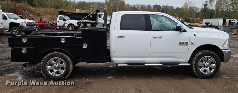 image for item EO4745 2018 RAM 3500 Crew Cab flatbed pickup truck