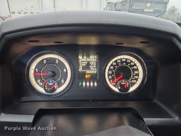 image for item EO4745 2018 RAM 3500 Crew Cab flatbed pickup truck