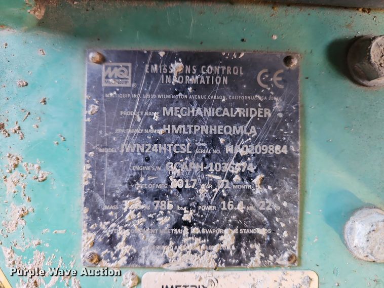 image for item EO4764 2017 Whiteman JWN24HTCSL power trowel