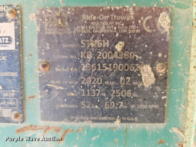 image for item EO4767 2020 Whiteman STX6H power trowel