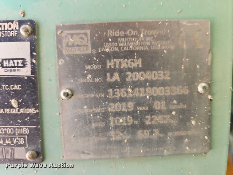 image for item EO4768 2019 Whiteman HTX6H power trowel