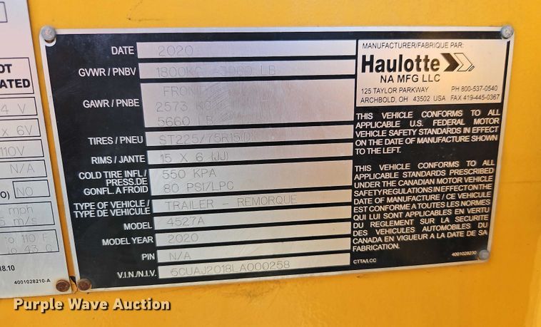 image for item EO4792 2020 Haulotte 4527A boom lift