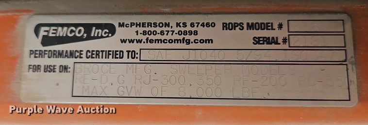 image for item EO4797 2002 Broce RC 350 broom