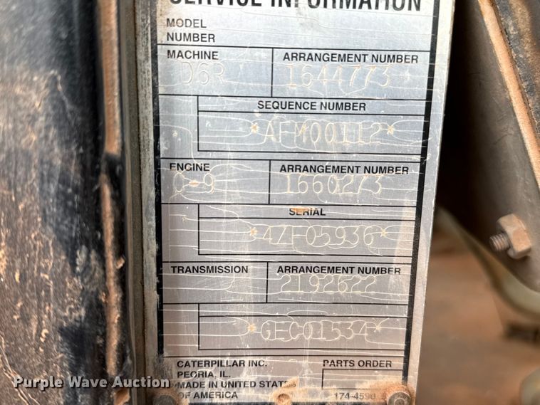 image for item EP0803 2003 Caterpillar D6R Series III dozer