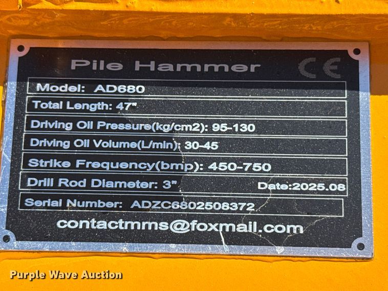 image for item EP0947 AGT AD680 skid steer post driver