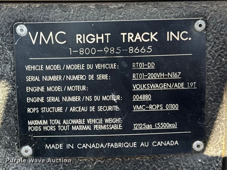 image for item ER0220 VMC Right Track RT01-DD mini digger derrick