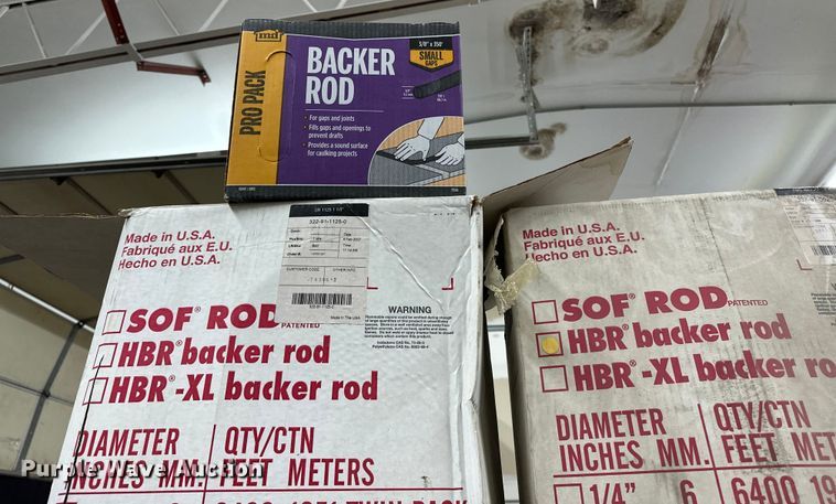 image for item ES1008 (12) boxes of backer rod