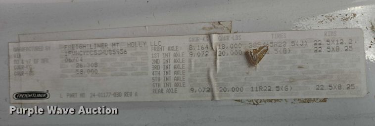 image for item ES2527 2005 Freightliner M2 dump truck