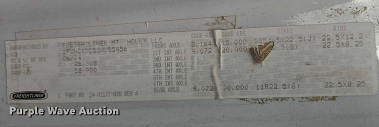 image for item ES2527 2005 Freightliner M2 dump truck