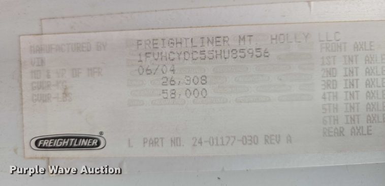 image for item ES2527 2005 Freightliner M2 dump truck