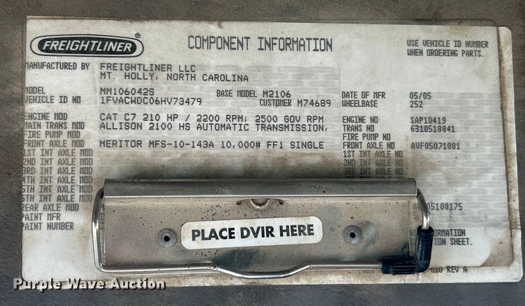 image for item ET3099 2006 Freightliner Business Class M2 dump truck